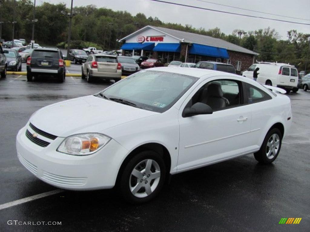 2007 Cobalt LS Coupe - Summit White / Gray photo #5