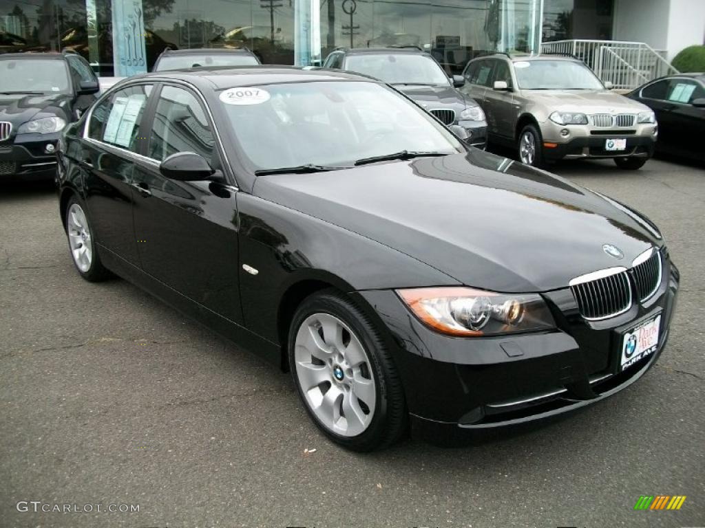 2007 3 Series 335xi Sedan - Jet Black / Black photo #3