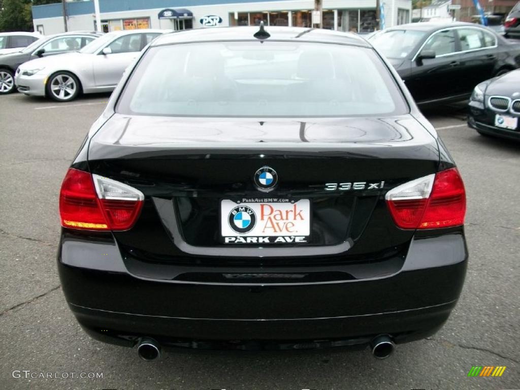 2007 3 Series 335xi Sedan - Jet Black / Black photo #6