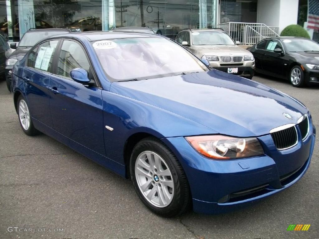 2007 3 Series 328xi Sedan - Montego Blue Metallic / Cream Beige photo #3