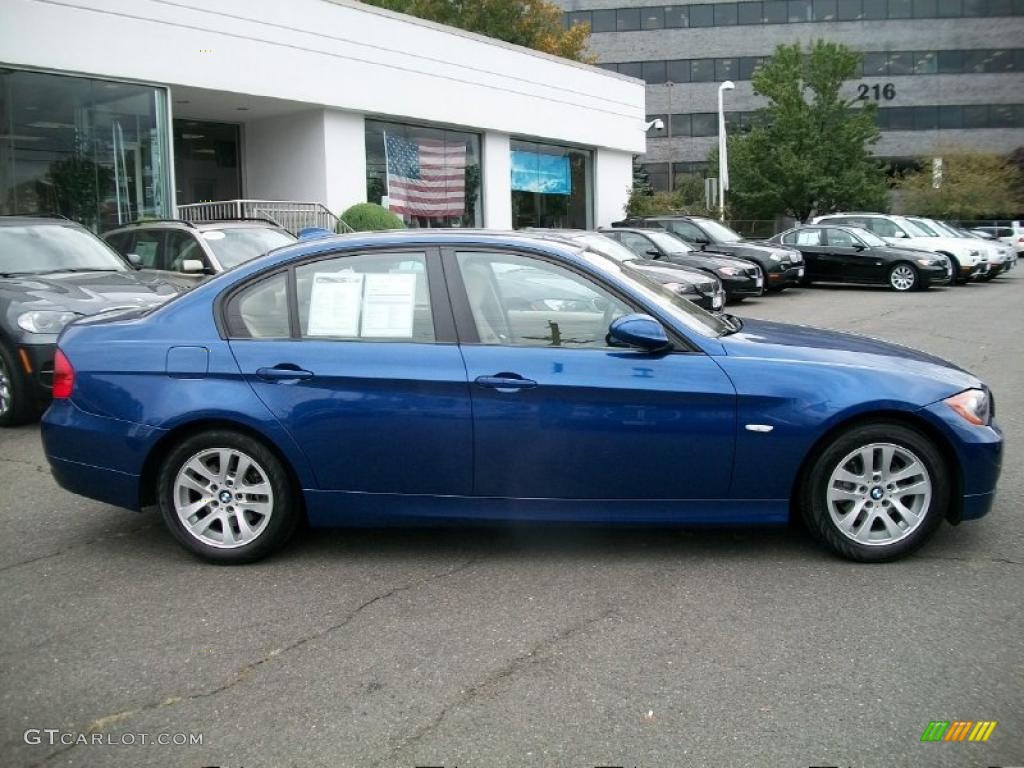 2007 3 Series 328xi Sedan - Montego Blue Metallic / Cream Beige photo #4