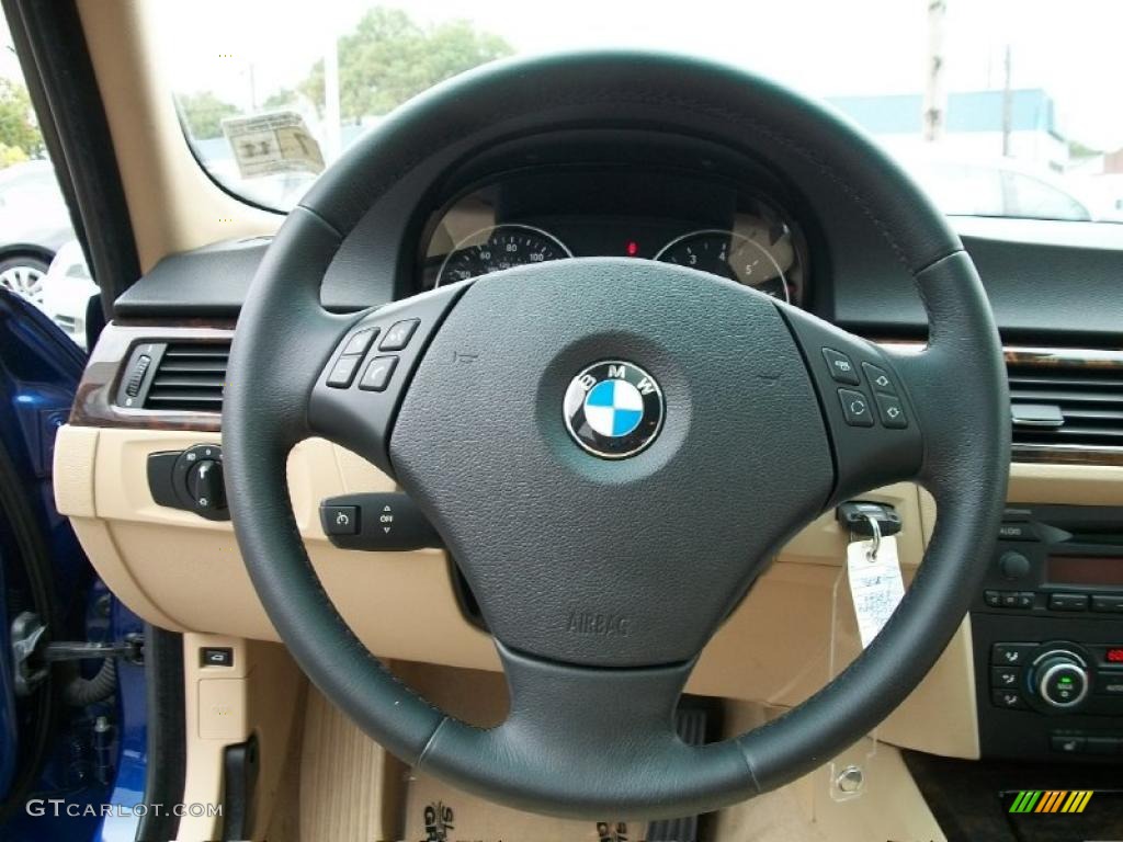 2007 3 Series 328xi Sedan - Montego Blue Metallic / Cream Beige photo #14