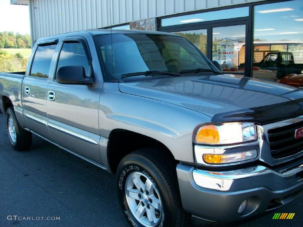 2006 Sierra 1500 SLE Crew Cab 4x4 - Steel Gray Metallic / Dark Pewter photo #12