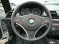 Black 2008 BMW 1 Series 128i Convertible Steering Wheel