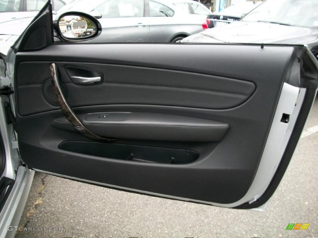 Black Interior 2008 BMW 1 Series 128i Convertible Photo #38132258