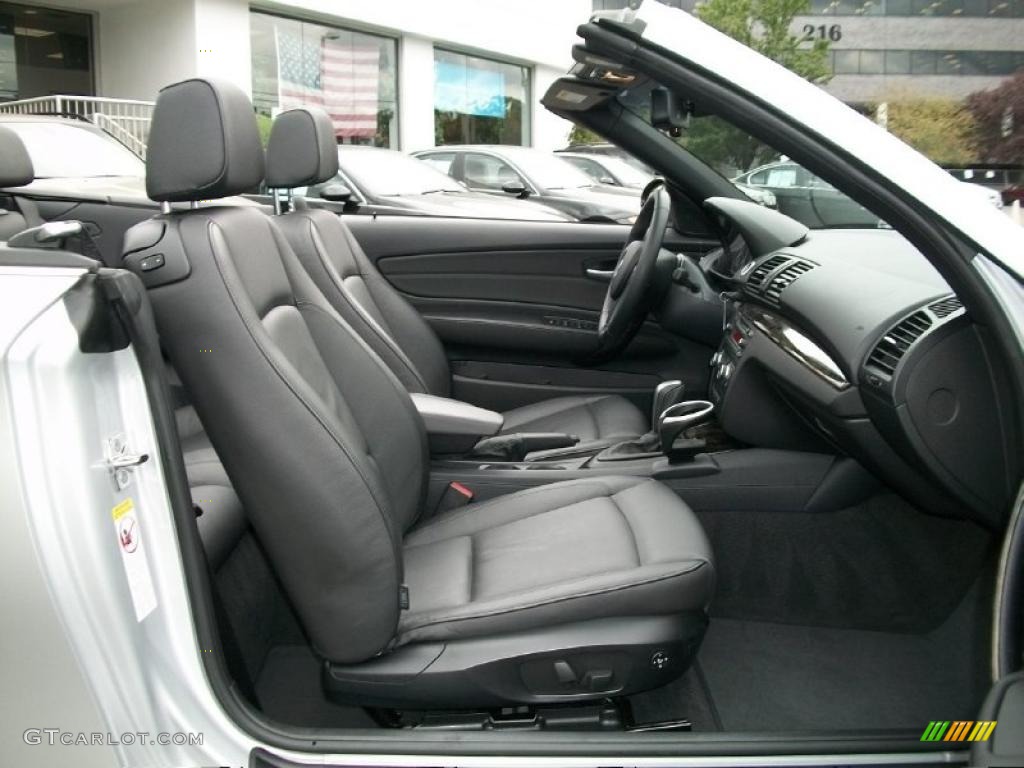 Black Interior 2008 BMW 1 Series 128i Convertible Photo #38132310