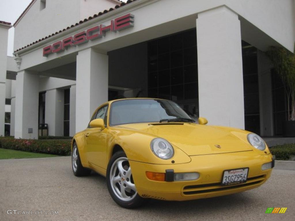 1996 911 Carrera - Speed Yellow / Cashmere Beige photo #1