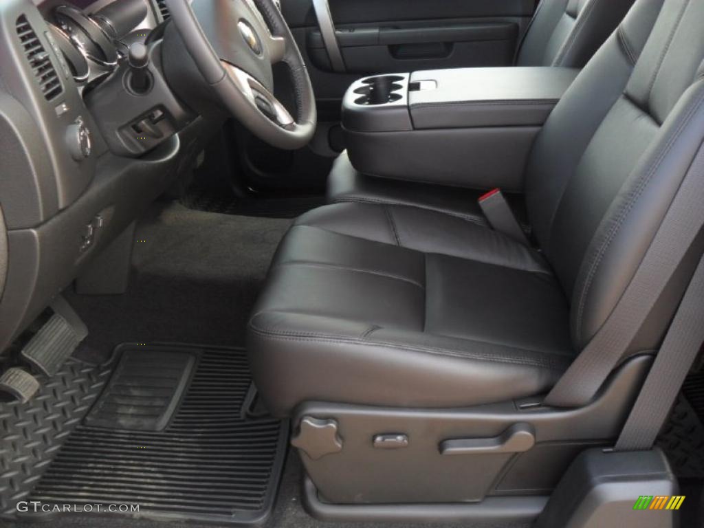 Ebony Interior 2011 Chevrolet Silverado 2500HD LT Extended Cab 4x4 Photo #38133578