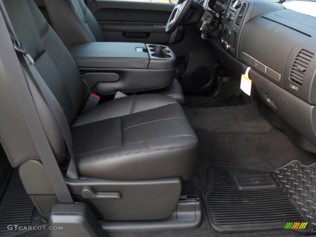 Ebony Interior 2011 Chevrolet Silverado 2500HD LT Extended Cab 4x4 Photo #38133790