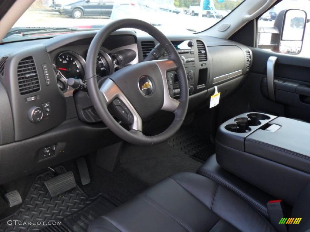 2011 Chevrolet Silverado 2500HD LT Extended Cab 4x4 Ebony Dashboard Photo #38133894