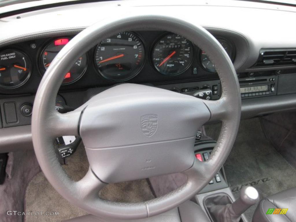 1997 Porsche 911 Carrera 4S Coupe Classic Grey Steering Wheel Photo #38134166