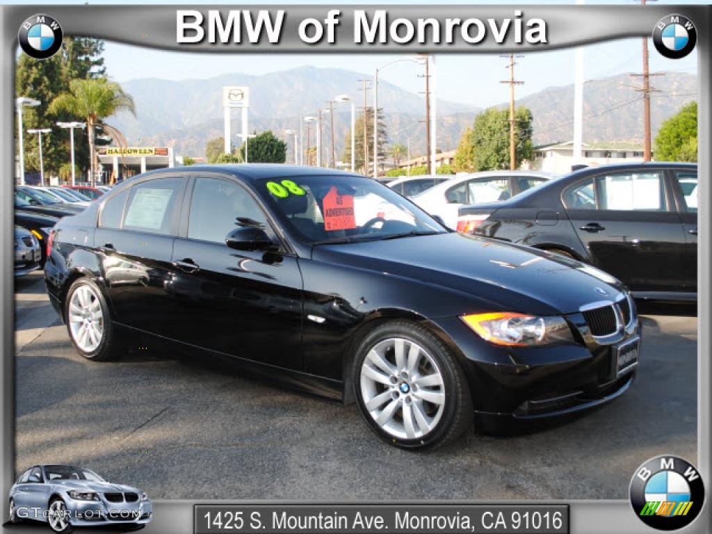 2008 3 Series 328i Sedan - Jet Black / Black photo #1