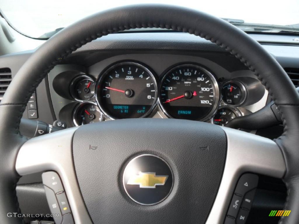 2011 Silverado 1500 LT Crew Cab 4x4 - Sheer Silver Metallic / Ebony photo #10