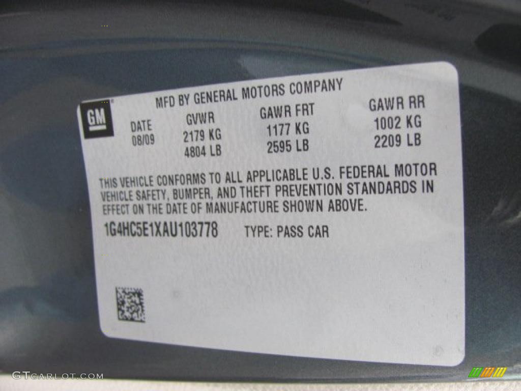 2010 Buick Lucerne CXL Info Tag Photo #38134906