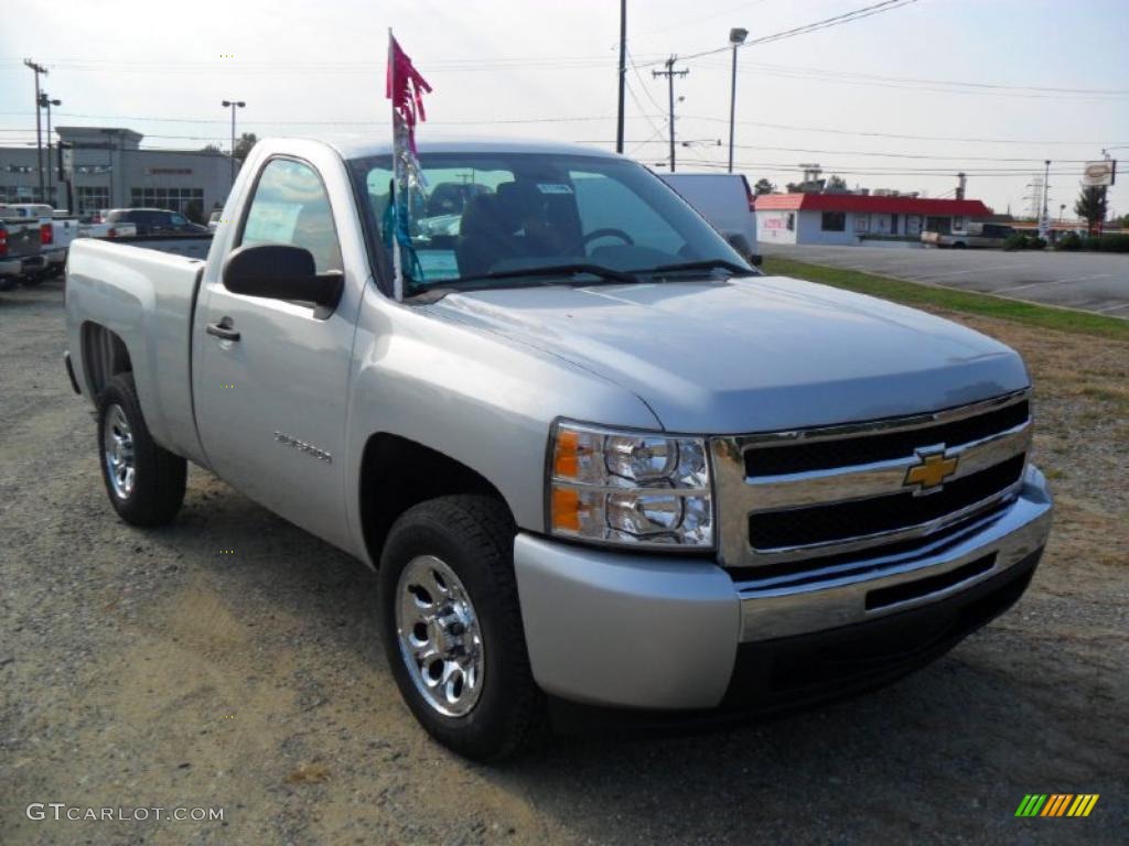 2011 Silverado 1500 LS Regular Cab - Sheer Silver Metallic / Dark Titanium photo #5