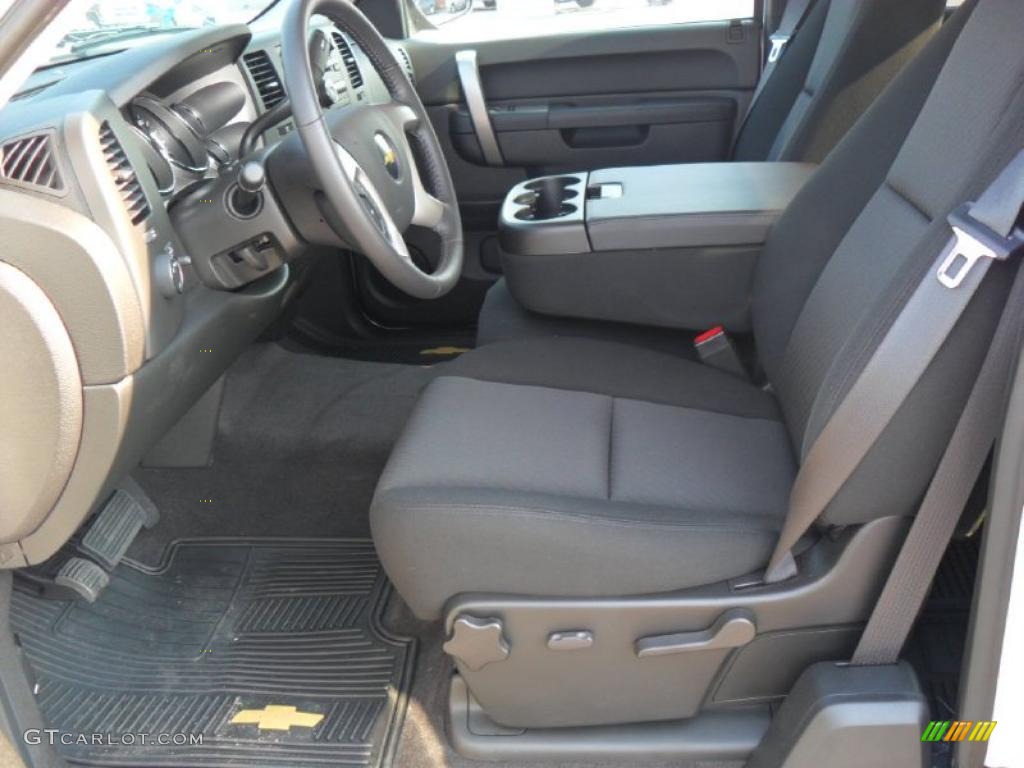 Ebony Interior 2010 Chevrolet Silverado 1500 LT Extended Cab 4x4 Photo #38136958