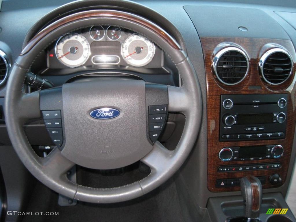 2008 Ford Taurus X Limited Medium Light Stone Steering Wheel Photo #38137198