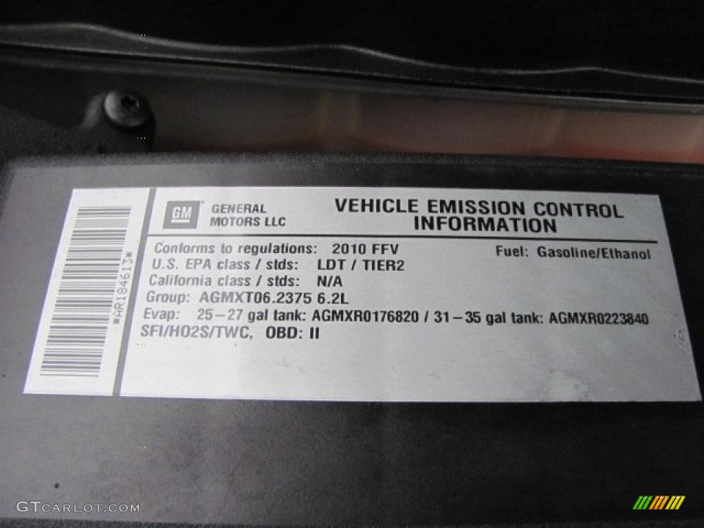 2010 Cadillac Escalade AWD Info Tag Photo #38138062