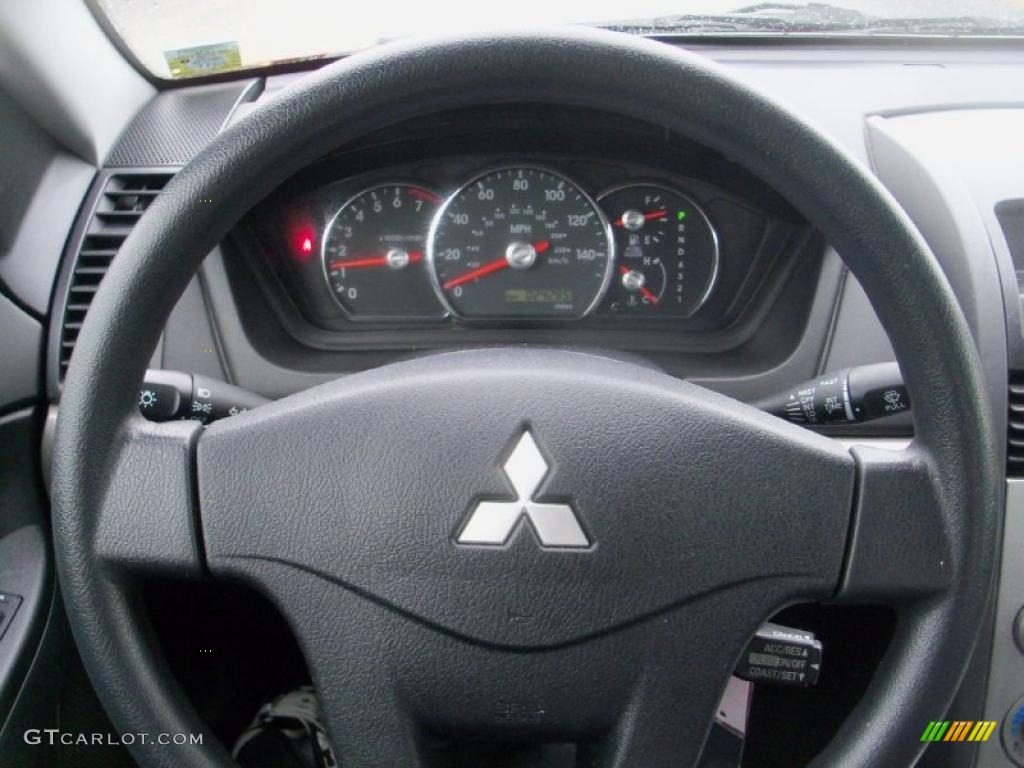2010 Mitsubishi Galant FE Medium Gray Steering Wheel Photo #38138082