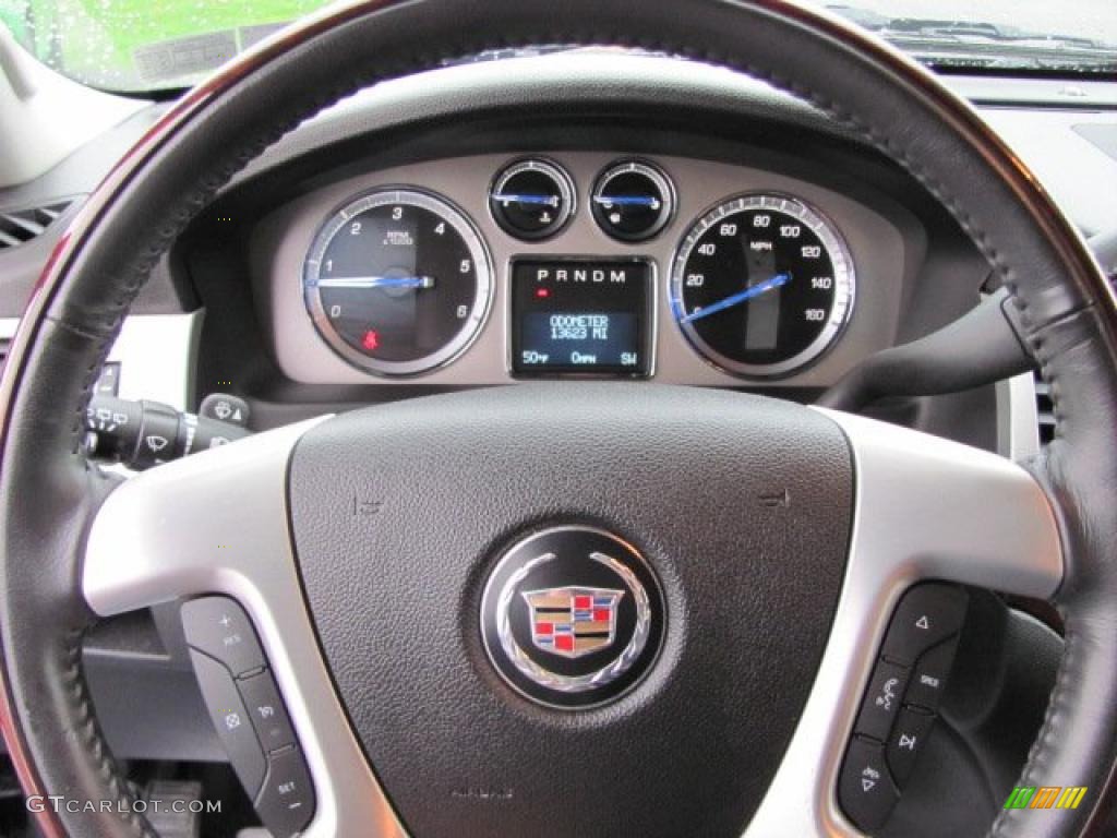 2010 Cadillac Escalade AWD Ebony Steering Wheel Photo #38138150