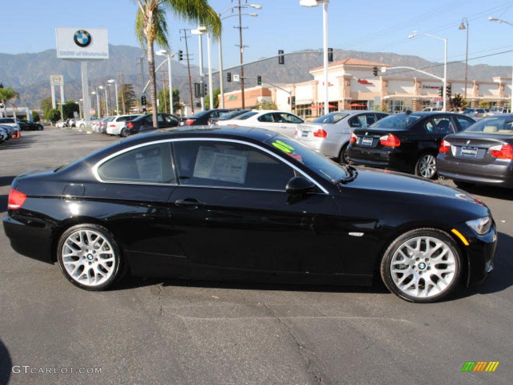 2008 3 Series 328i Coupe - Jet Black / Black photo #4