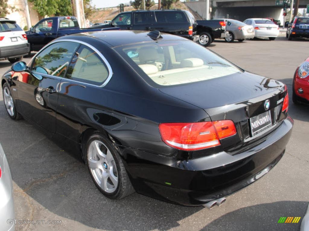 2008 3 Series 328i Coupe - Jet Black / Beige photo #10