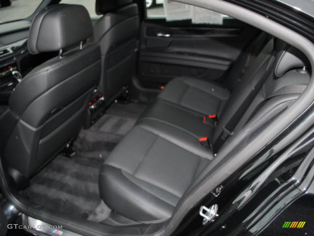 Black Nappa Leather Interior 2010 BMW 7 Series 750Li Sedan Photo #38139546