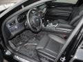 Black Nappa Leather 2010 BMW 7 Series 750Li Sedan Interior Color