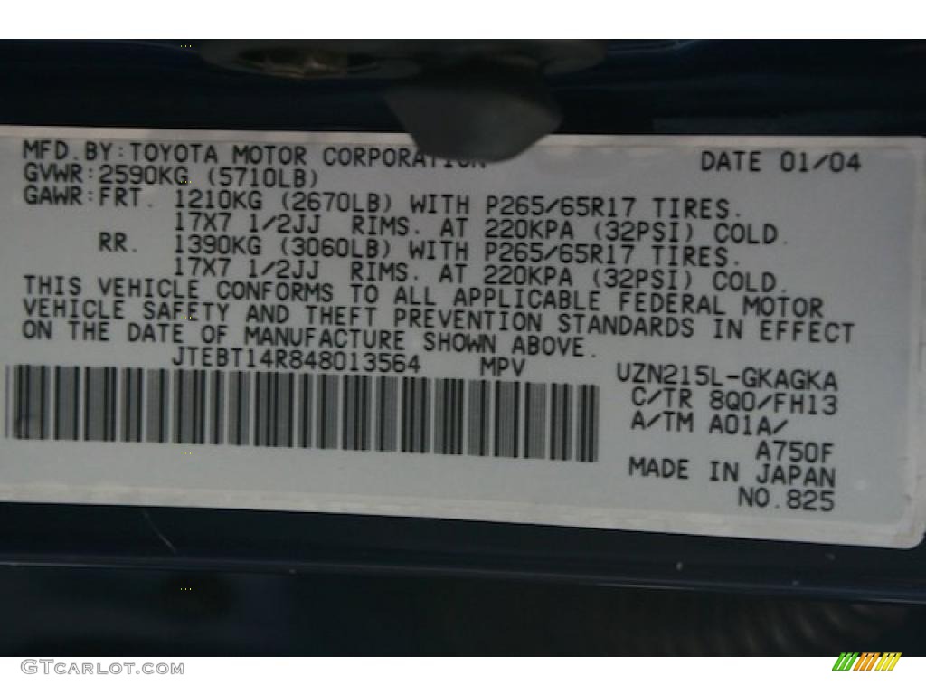 2004 4Runner Sport Edition 4x4 - Stratosphere Mica / Dark Charcoal photo #48