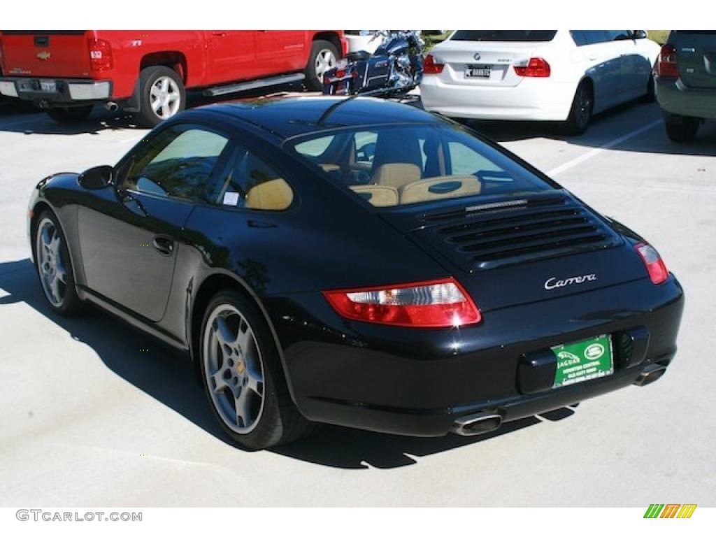2007 911 Carrera Coupe - Black / Natural Leather Brown photo #9
