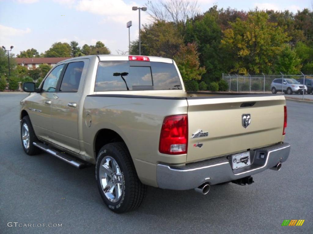 2011 Ram 1500 Big Horn Crew Cab - White Gold / Light Pebble Beige/Bark Brown photo #2