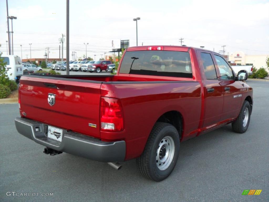 2011 Ram 1500 ST Quad Cab - Deep Cherry Red Crystal Pearl / Dark Slate Gray/Medium Graystone photo #4