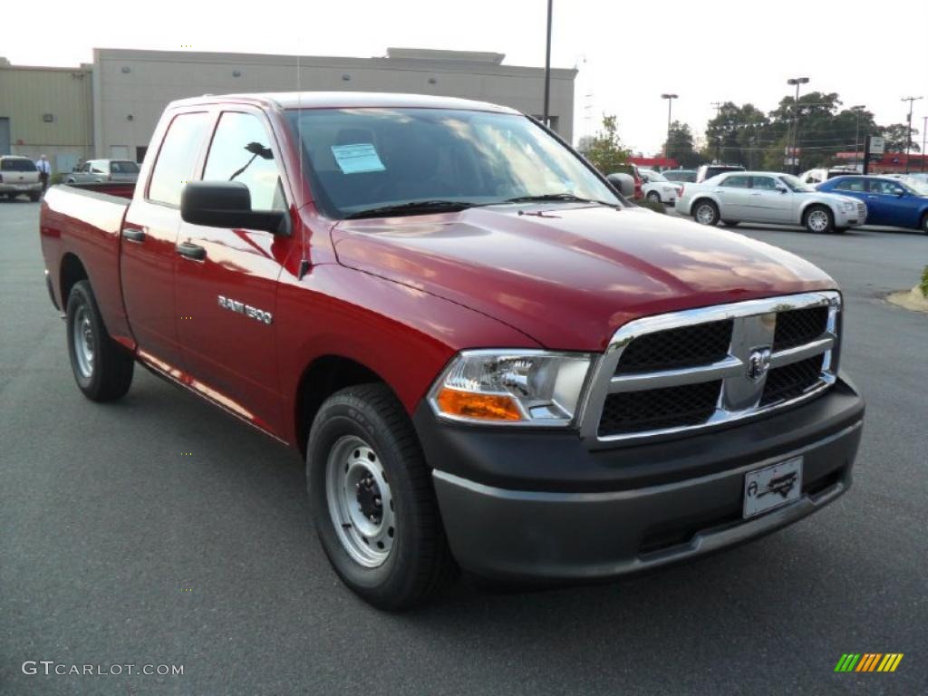 2011 Ram 1500 ST Quad Cab - Deep Cherry Red Crystal Pearl / Dark Slate Gray/Medium Graystone photo #5