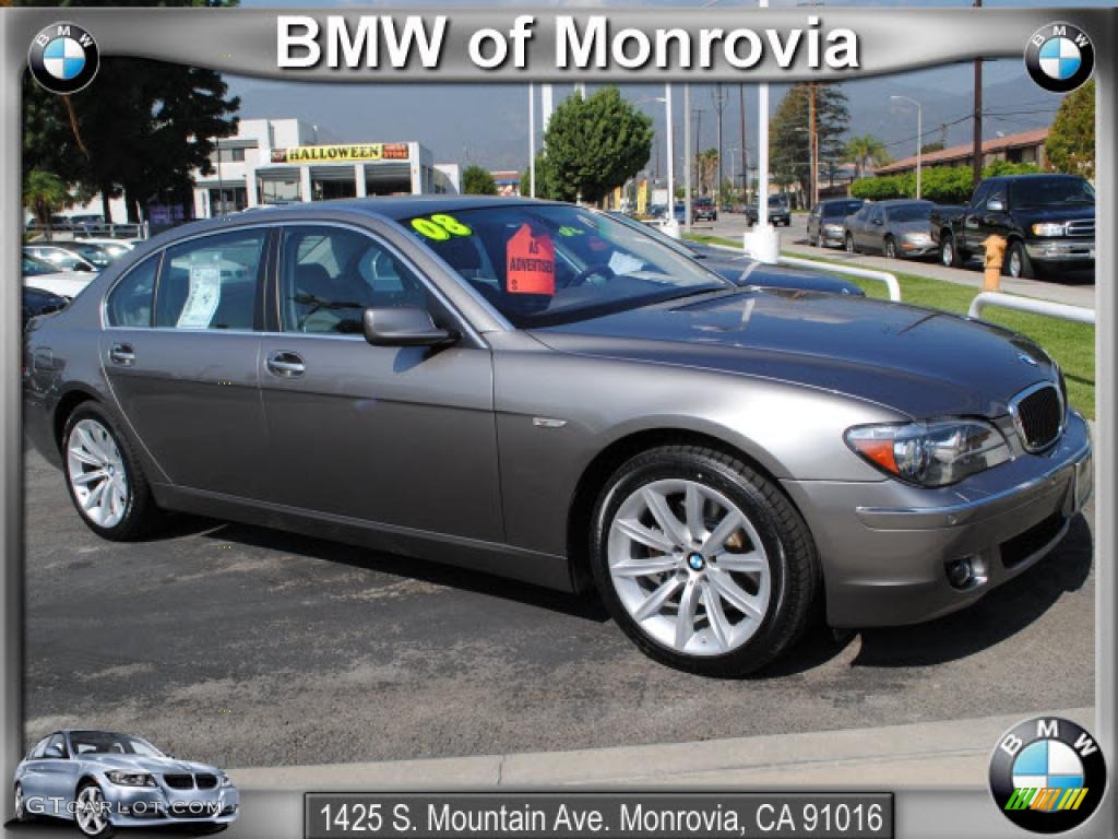 2008 7 Series 750Li Sedan - Sterling Grey Metallic / Flannel Grey photo #1