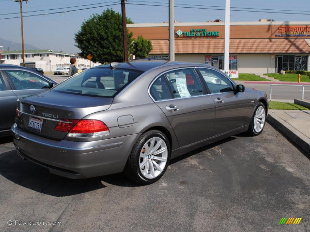 2008 7 Series 750Li Sedan - Sterling Grey Metallic / Flannel Grey photo #9
