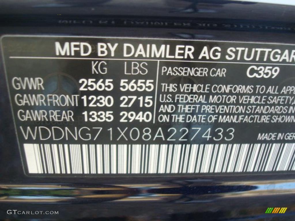 2008 S Color Code 359 for Capri Blue Metallic Photo #38147551