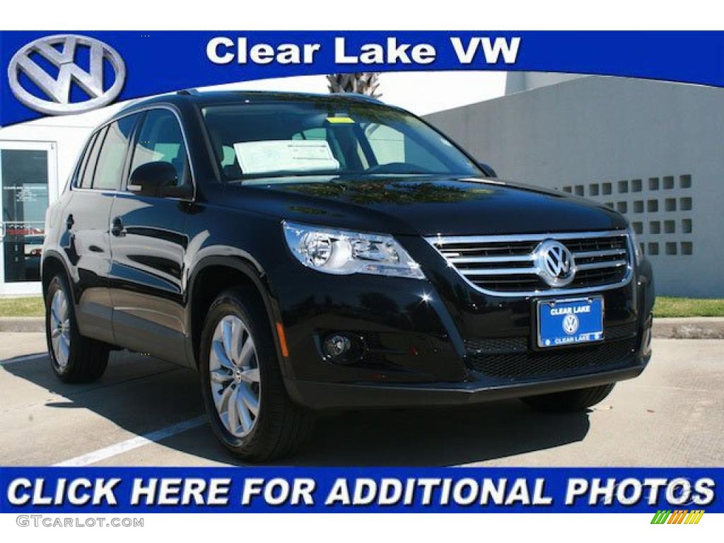 2011 Tiguan SE - Deep Black Metallic / Sandstone photo #1