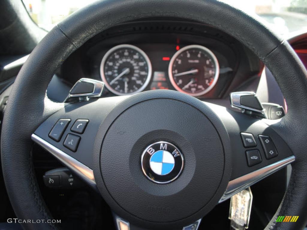 2010 BMW 6 Series 650i Coupe Black Steering Wheel Photo #38148751