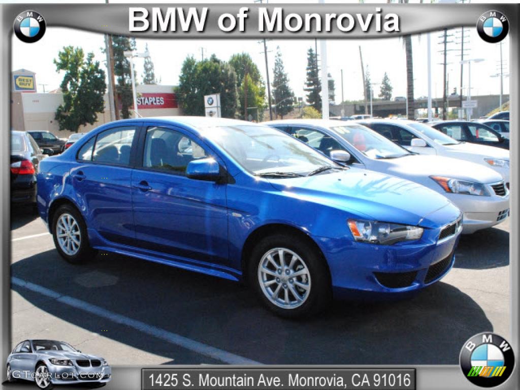 2010 Lancer ES - Octane Blue Metallic / Black photo #1