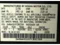 K50: Dark Slate Metallic 2007 Nissan Maxima 3.5 SE Color Code