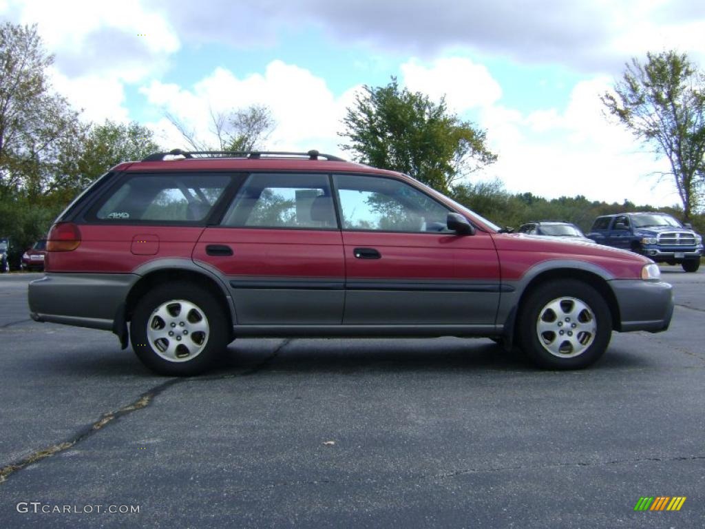 1998 Legacy Outback Wagon - Ruby Red Pearl / Black photo #8