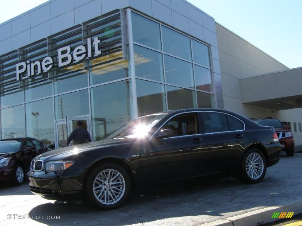 2004 7 Series 745i Sedan - Black Sapphire Metallic / Black/Natural Brown photo #1