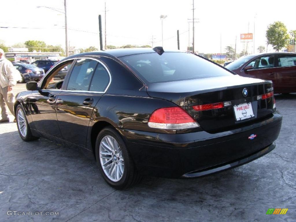 2004 7 Series 745i Sedan - Black Sapphire Metallic / Black/Natural Brown photo #5