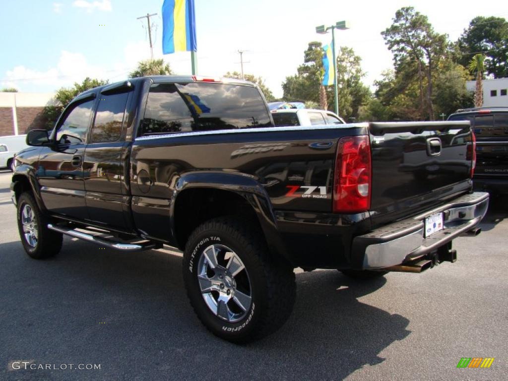 2003 Silverado 1500 Z71 Extended Cab 4x4 - Black / Dark Charcoal photo #6