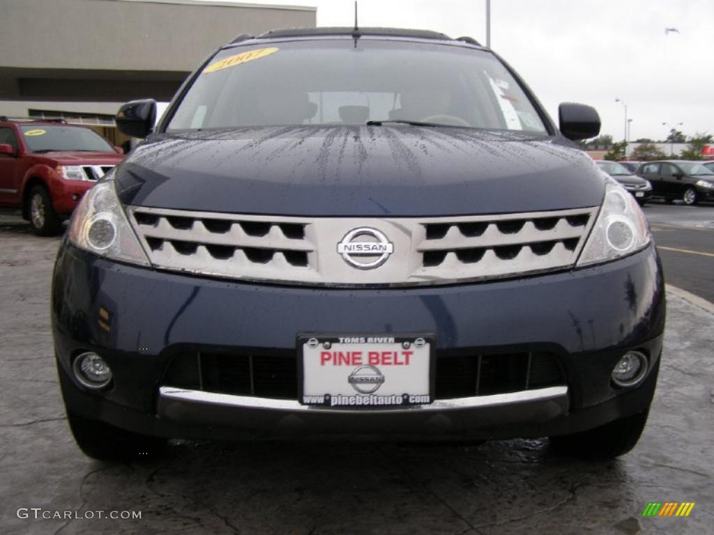 2007 Murano SL AWD - Midnight Blue Pearl / Cafe Latte photo #2