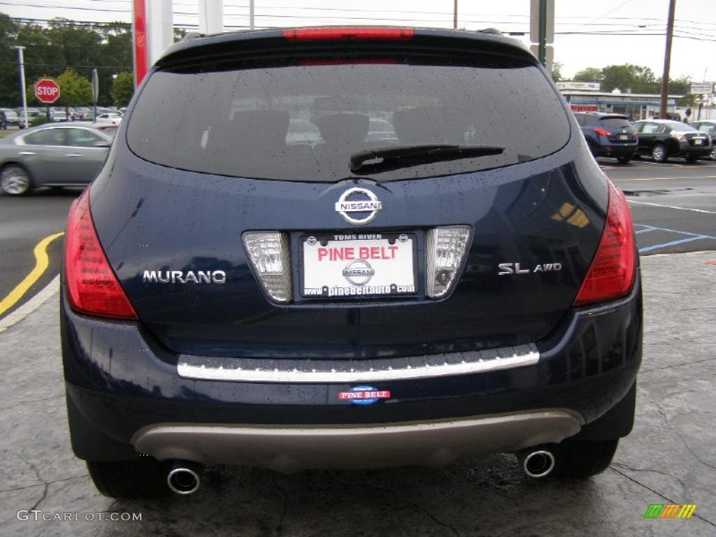 2007 Murano SL AWD - Midnight Blue Pearl / Cafe Latte photo #6