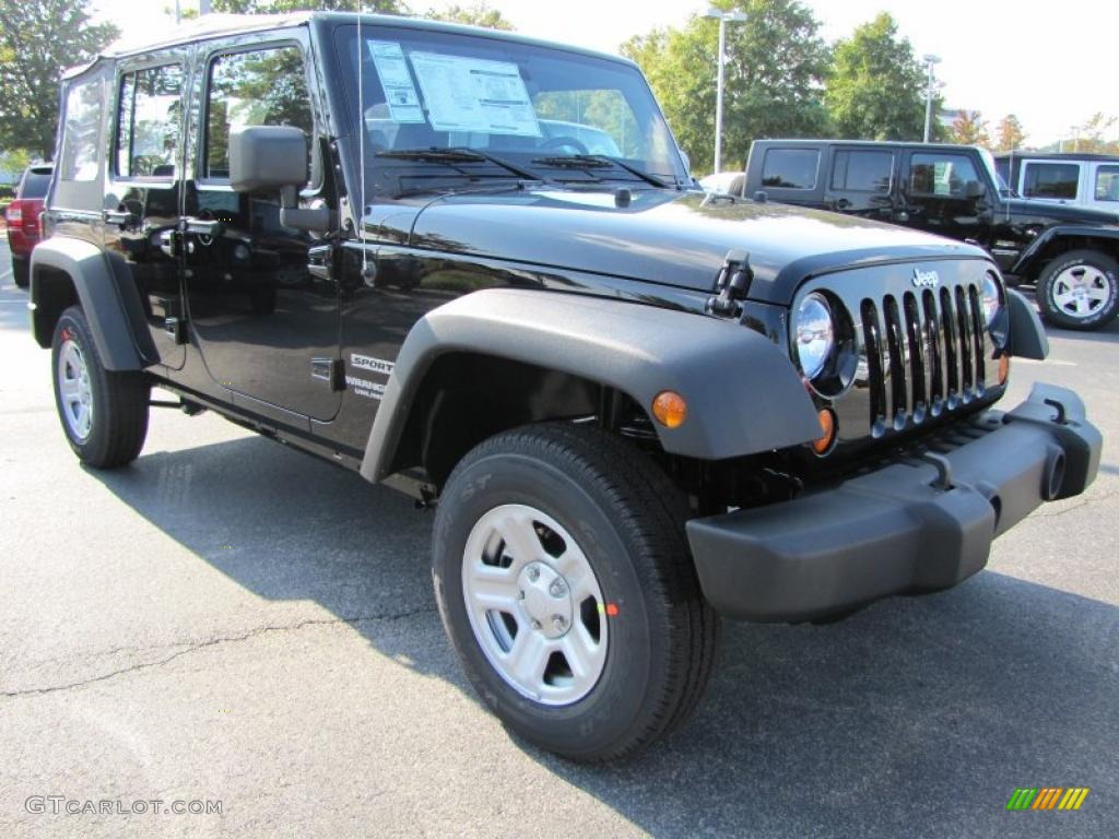 Black 2011 Jeep Wrangler Unlimited Sport 4x4 Exterior Photo #38162517