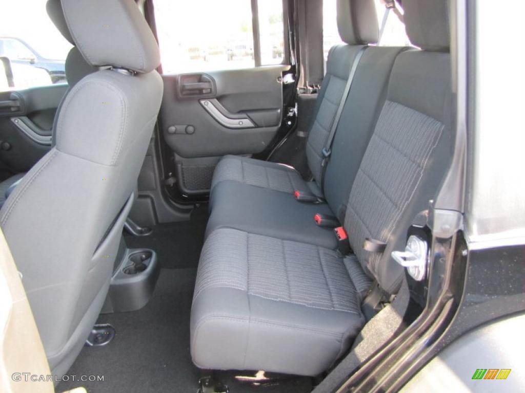 Black Interior 2011 Jeep Wrangler Unlimited Sport 4x4 Photo #38162569