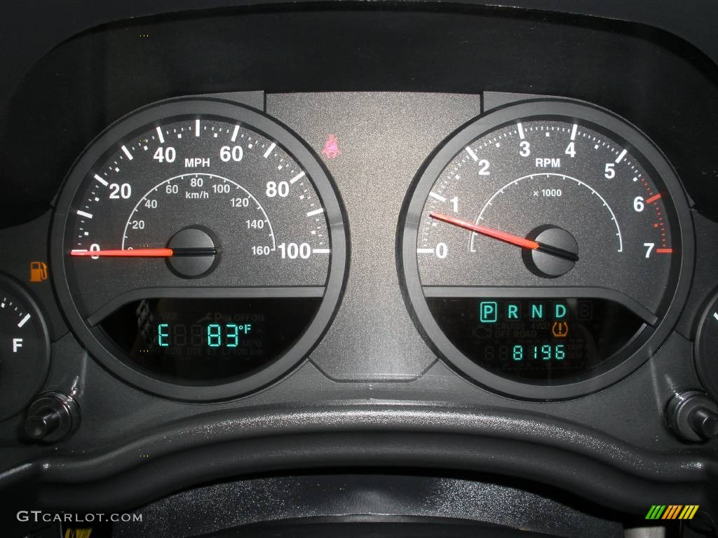 2008 Jeep Wrangler X 4x4 Trail Tek Gauges Photo #381630