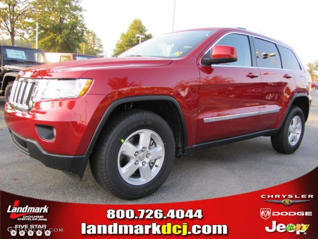 2011 Grand Cherokee Laredo - Inferno Red Crystal Pearl / Black photo #1